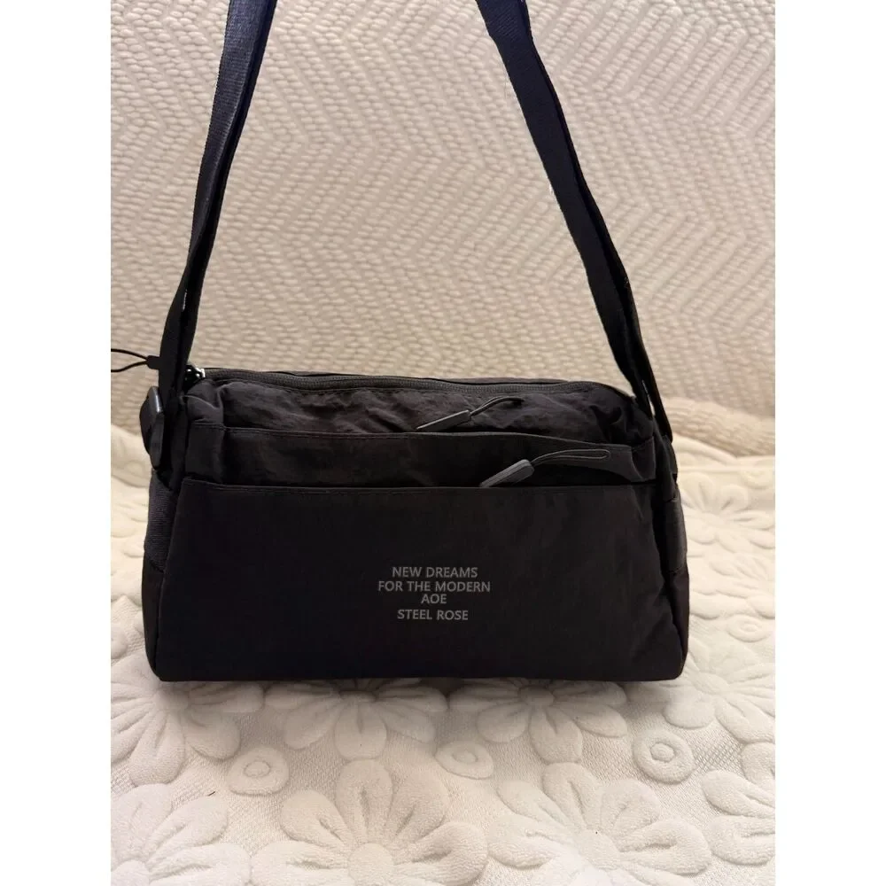 Lightweight Waterproof Nylon Toast Crossbody Bag Multi Compartments Shoulder Bag